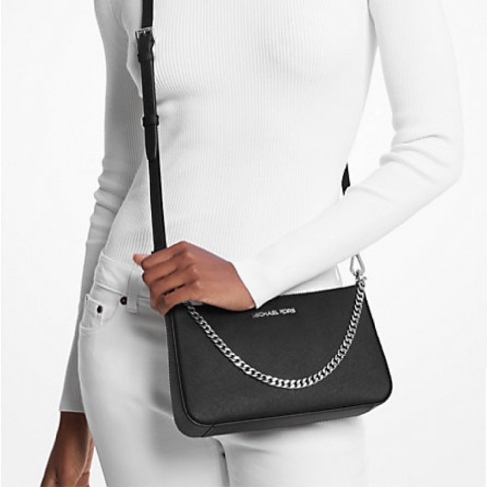 Michael Kors jet set Saffiano Leather Crossbody Bag NWT - Picture 3 of 6